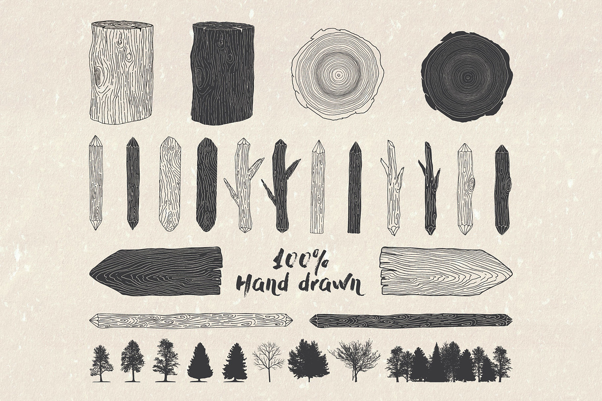 Wood Grain & Tree Texture Vector, a Texture Illustration by Seaquint (Photo 5 of 5)