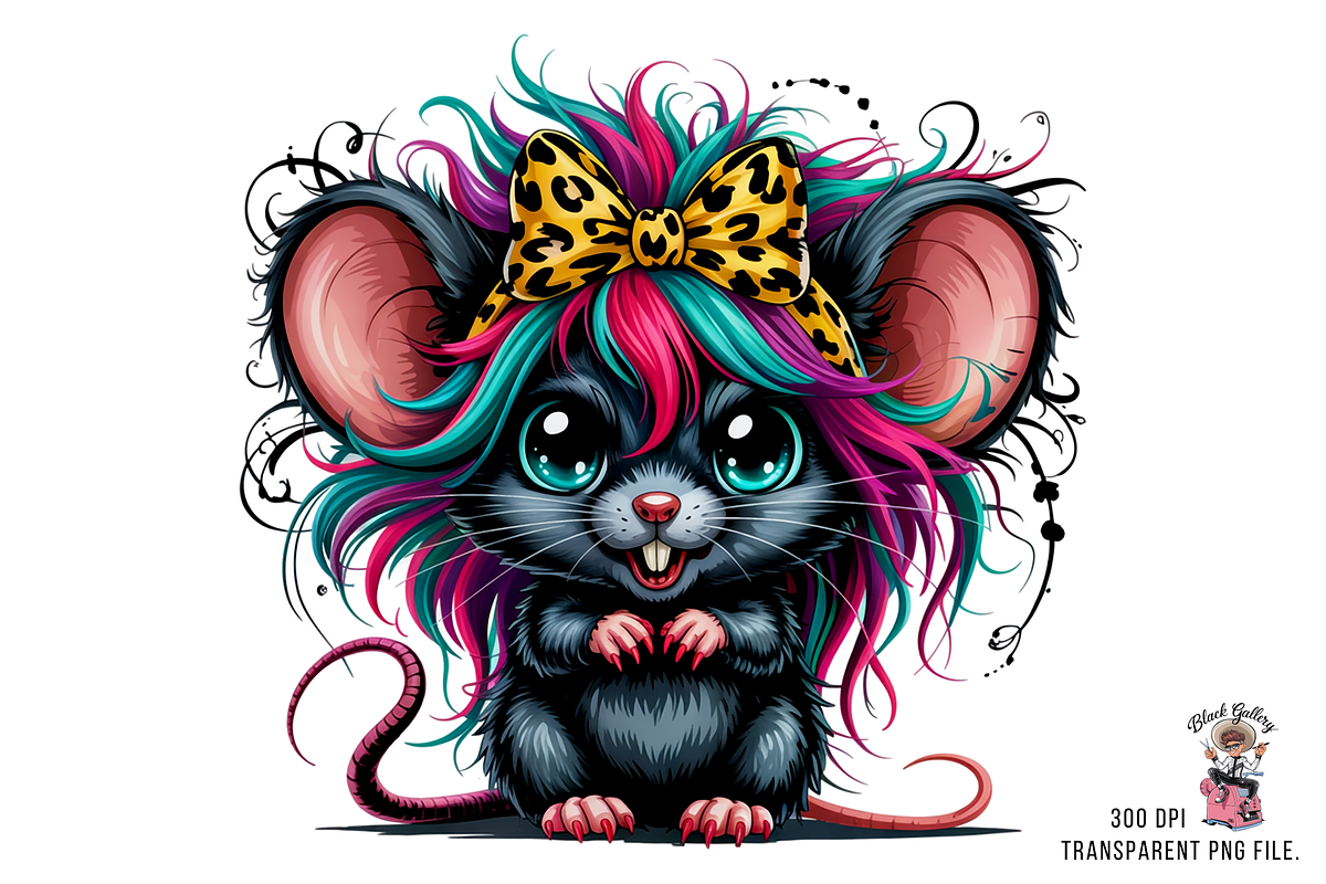 Mouse with Witch Hat PNG Bundle, a Graphic by Clipart Bloom (Photo 7 of 11)