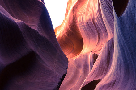 Lower antelope canyon featuring red, permit, and reservation