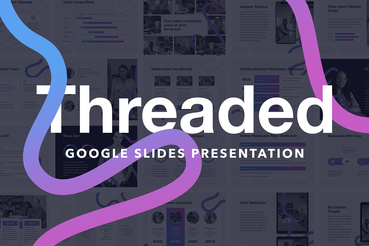 Threaded Google Slides Template, a Presentation Template by Jumsoft (Photo 1 of 19)
