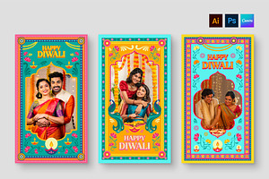 Happy Diwali Photo Frame Template, a Flyer Template by BrandPacks