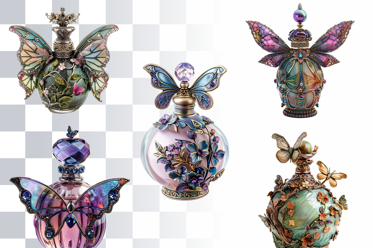 Fairycore Perfume Bottles 10 PNGs, an Object Illustration by Loony Dream Designs (Photo 6 of 8)