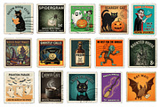 Halloween Postage Stamps Clipart, an Illustration by Dream Creation (Thumbnail 4 of 5)