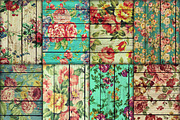 Wood floral paper,  mint floral wood, a Pattern Graphic by DidiArtWorld (Thumbnail 1 of 3)