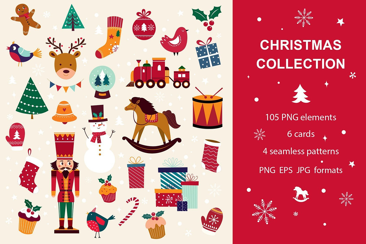 BEST CHRISTMAS BUNDLE 16 PRODUCTS, an Animal Illustration by MoleskoStudio (Photo 25 of 56)
