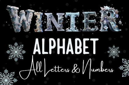 Winter Alphabet Winter PNG Letters