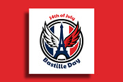 Bastille Day Social Media Banner, a Social Media Template by nandinigraphics (Thumbnail 1 of 3)