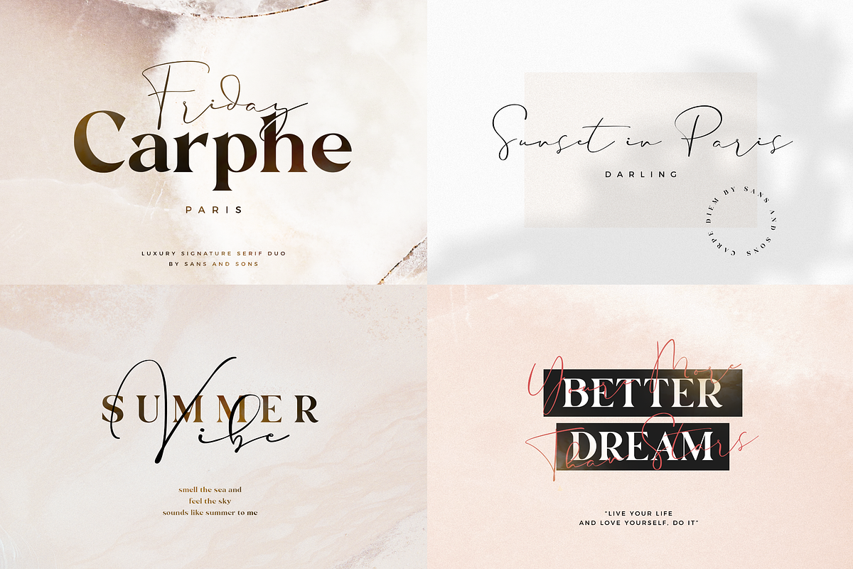 Modern Elegant Font Bundle - SALE, a Serif Font by Sans & Sons (Photo 4 of 11)