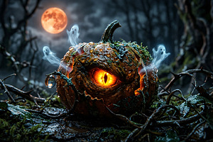 Halloween Dark Forest Illustration
