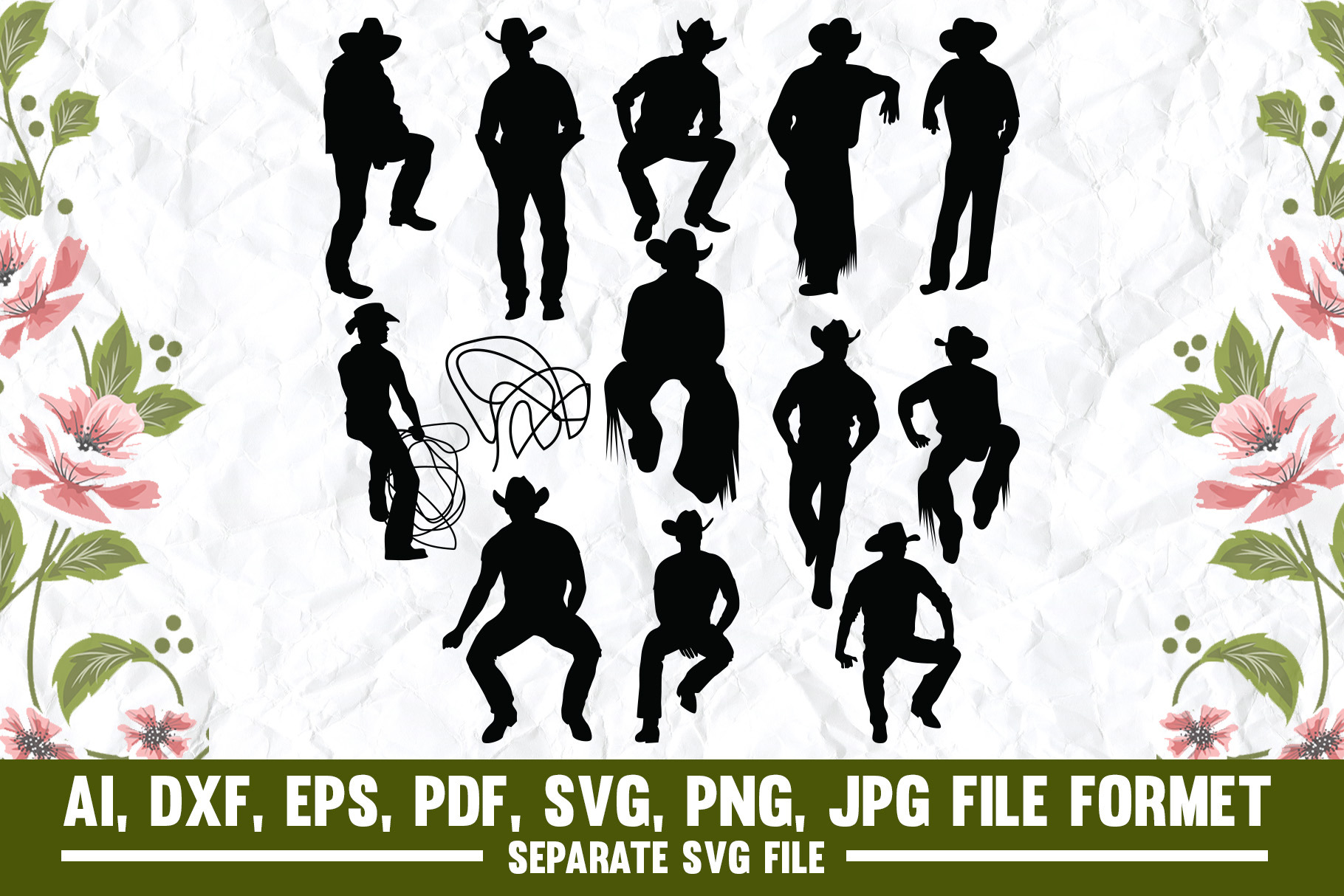 cowboy svg, western png, country svg | Graphic Objects ~ Creative Market