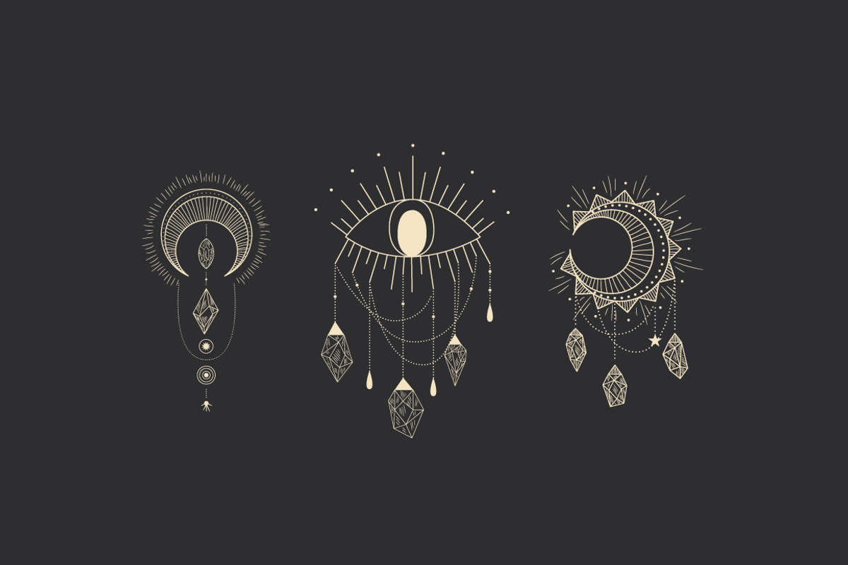 Shine. Sun, moon, stars and crystals, an Illustration by Chikovnaya (Photo 3 of 13)