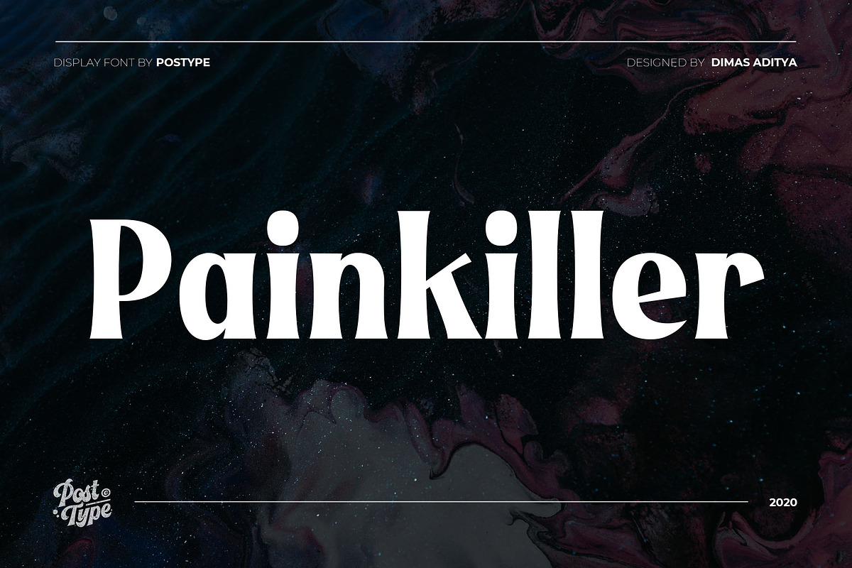 Painkiller - Display Font, a Handwritten Font by Godzillab (Photo 1 of 9)