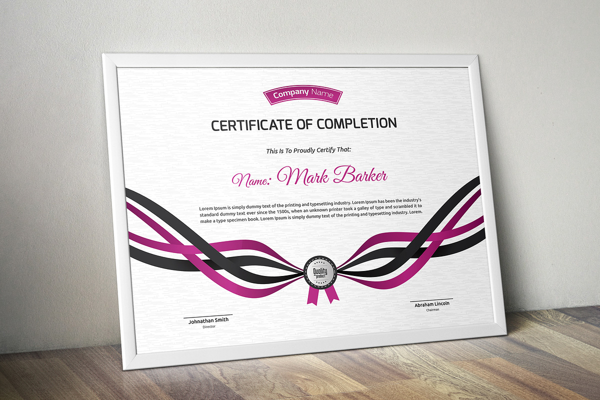 Certificate Word | PSD | AI, a Stationery Template by Curve Design (Photo 4 of 4)