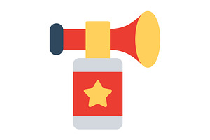 Air Horn Flat Icon, a Duotone Icon by Pexelpy
