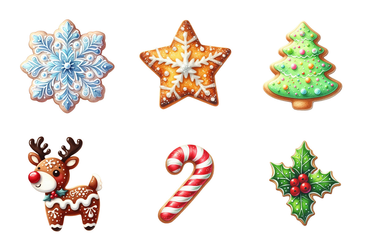 Christmas Cookies Clipart, an Illustration by Design Market (Photo 3 of 5)