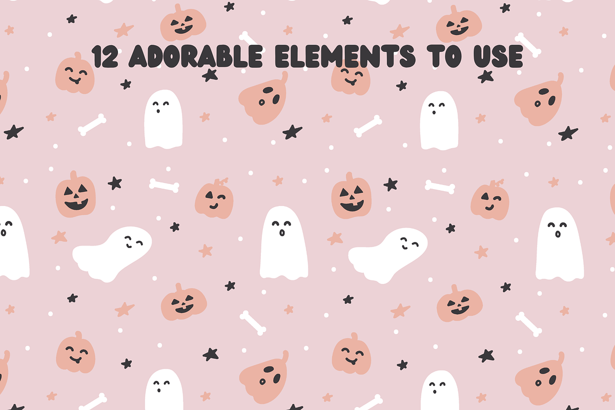 Spooky Cuties Collection, a Pattern Graphic by Ashlee Marie Design (Photo 4 of 6)