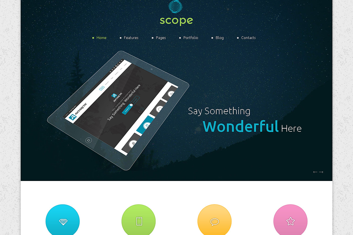 Scope Responsive Bootstrap Theme, a Bootstrap Template by IceTemplates (Photo 2 of 4)