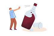 Alcohol abuse and addiction concept, a Food Illustration by Good Studio (Thumbnail 6 of 7)