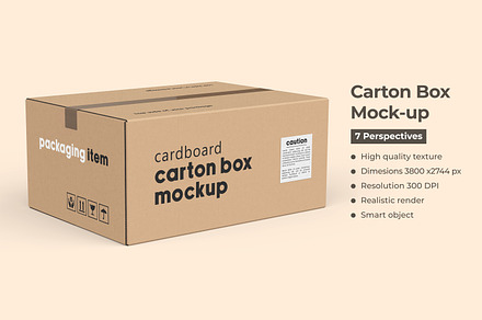 Rectangle Carton Box Mockup