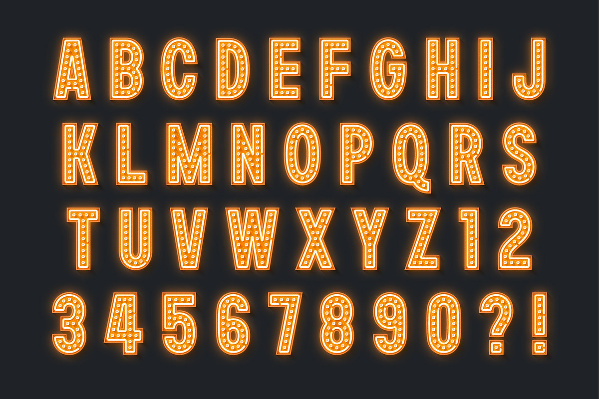 Retro show alphabet design, an Object Graphic by RevelStockart (Photo 8 of 12)