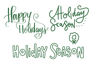 Holiday And Christmas Vector Wording