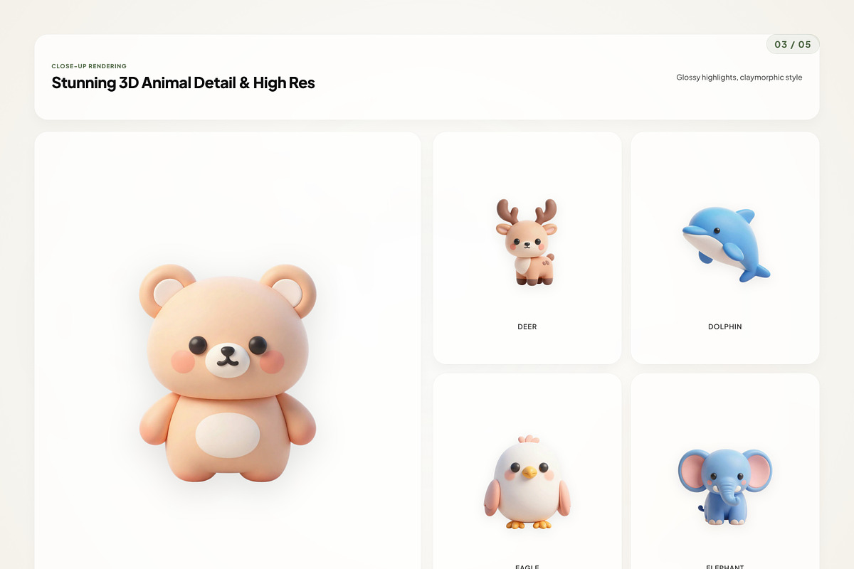 3D Animal Icons, an Emoji Icon by River Visual (Photo 3 of 5)