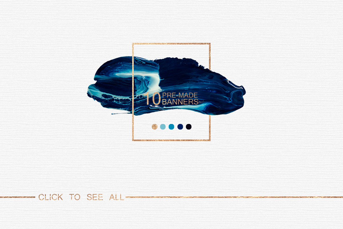 Blue Marbled; Pre-made banners, an Object Graphic by DigitalDream (Photo 3 of 7)