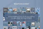 250 Blue Instagram Templates, a Social Media Template by SociallyyCreative (Thumbnail 2 of 10)