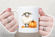 Fall Watercolor Farm Animals Clipart, an Illustration by Sublimation Artist (Thumbnail 5 of 6)