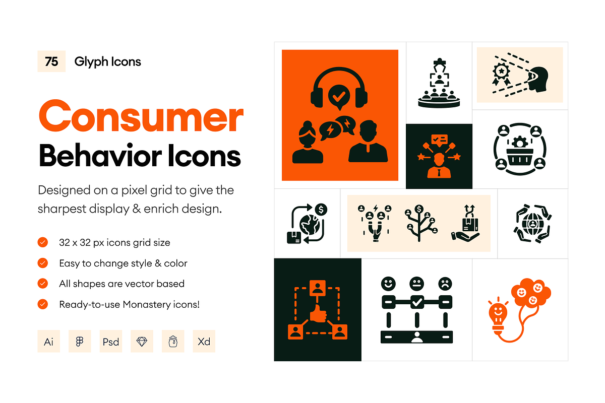 Consumer Behaviour Icons, a Solid Icon by Prosymbols (Photo 1 of 6)