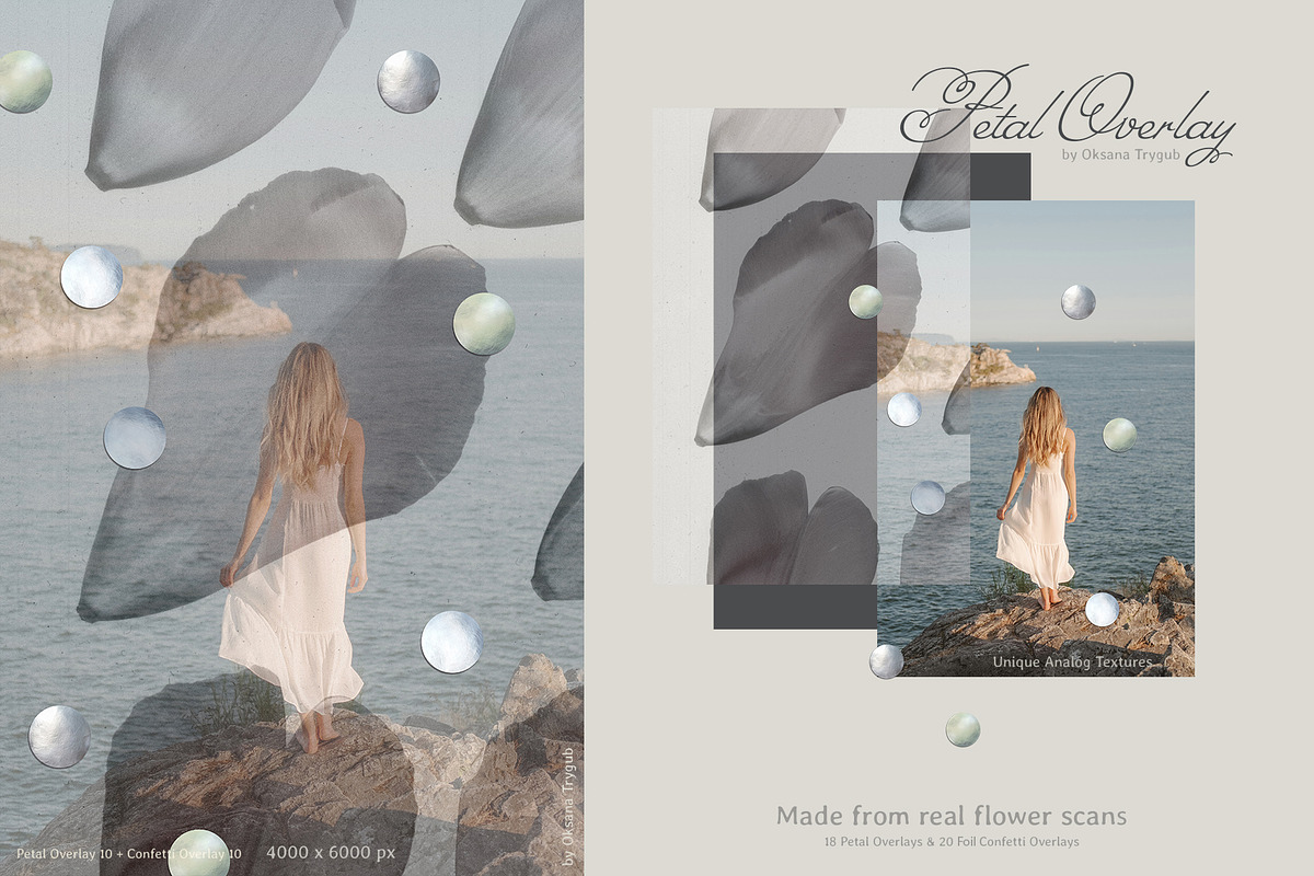 Flower Petal Textures & Foil Overlay, a Texture Graphic by Oksana Trygub (Photo 16 of 28)