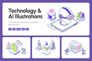 200 Technology and AI Isometric, a Technology Illustration by Vectors Market (Thumbnail 1 of 19)