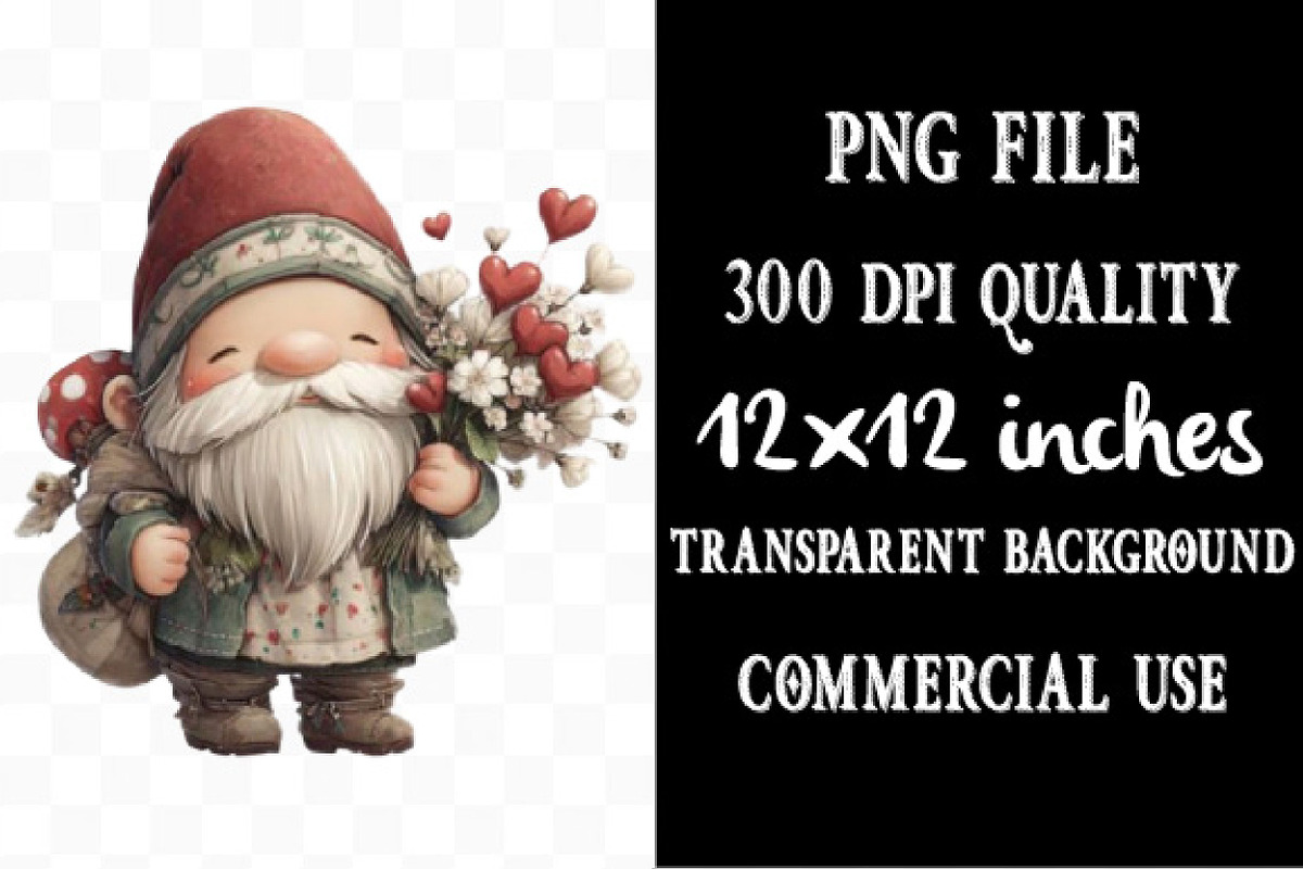 Valentine Romantic Gnome, an Illustration by Designking (Photo 4 of 5)