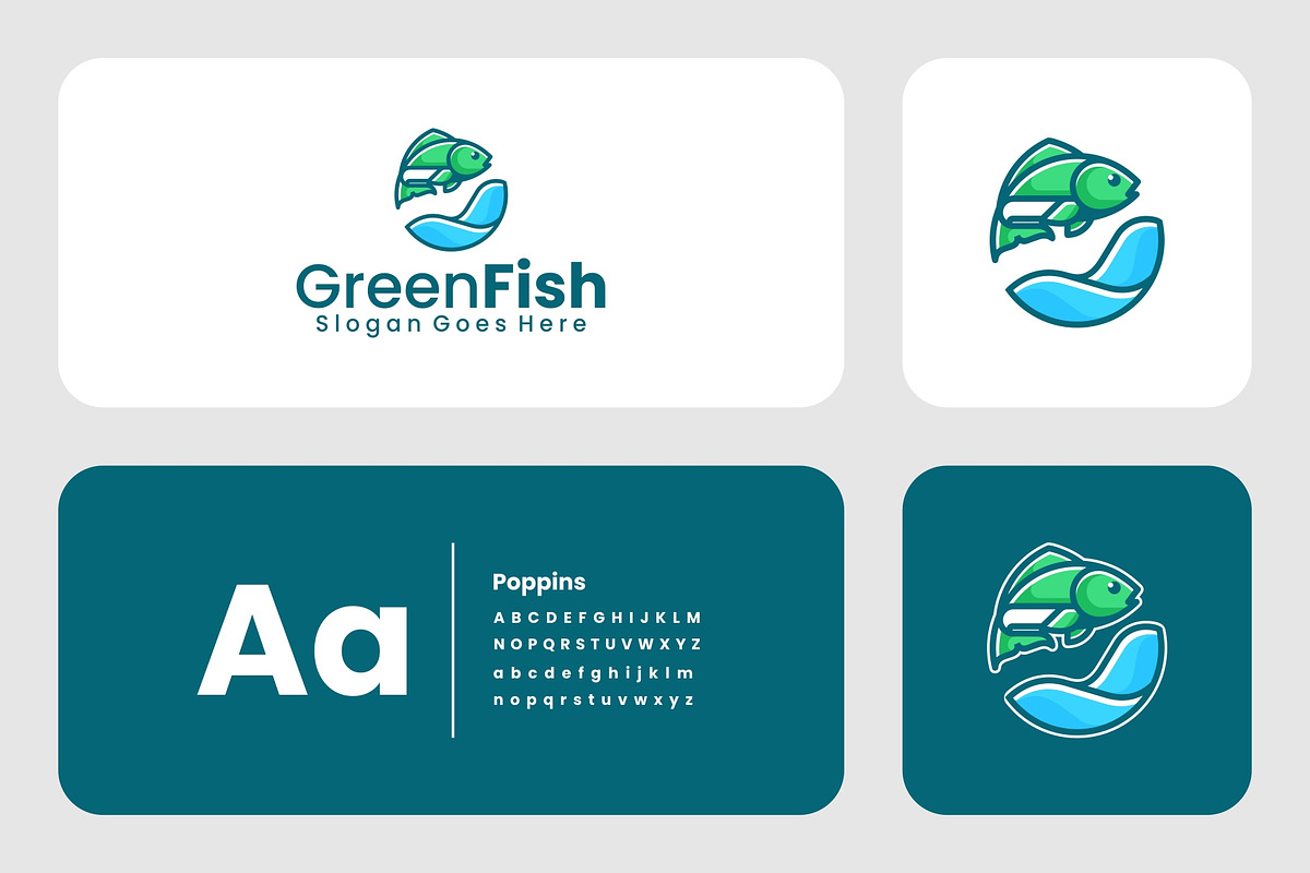 Mascot Green Fish Logo Design, a Branding & Logo Template by Artnivora.Std (Photo 2 of 3)