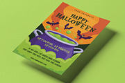 Happy Halloween Witch Party Poster, a Flyer Template by Perucha studio (Thumbnail 3 of 3)