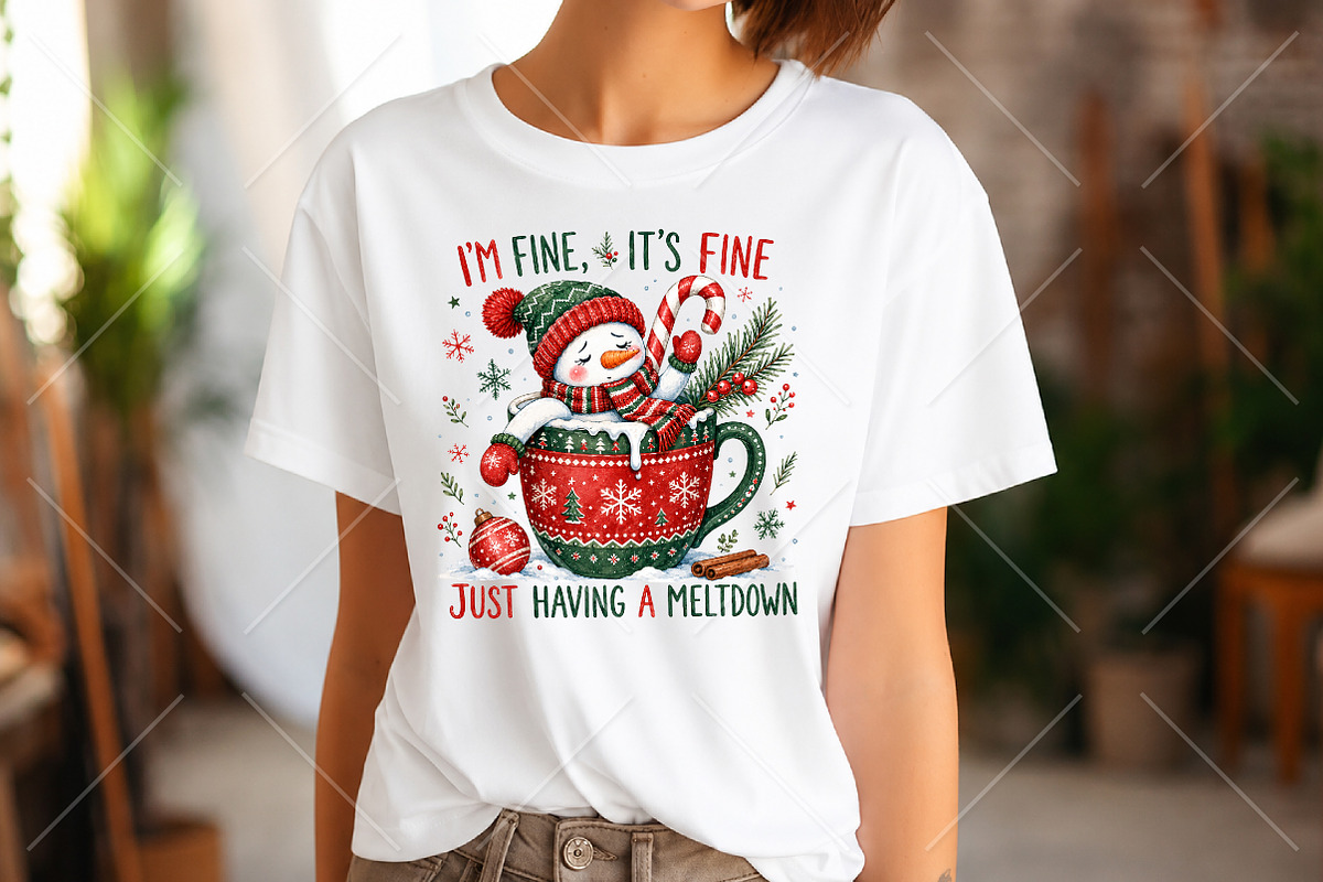 Funny Cute Snowman Png Christmas PNG, a Seasonal Illustration by Canvas Craft (Photo 4 of 6)