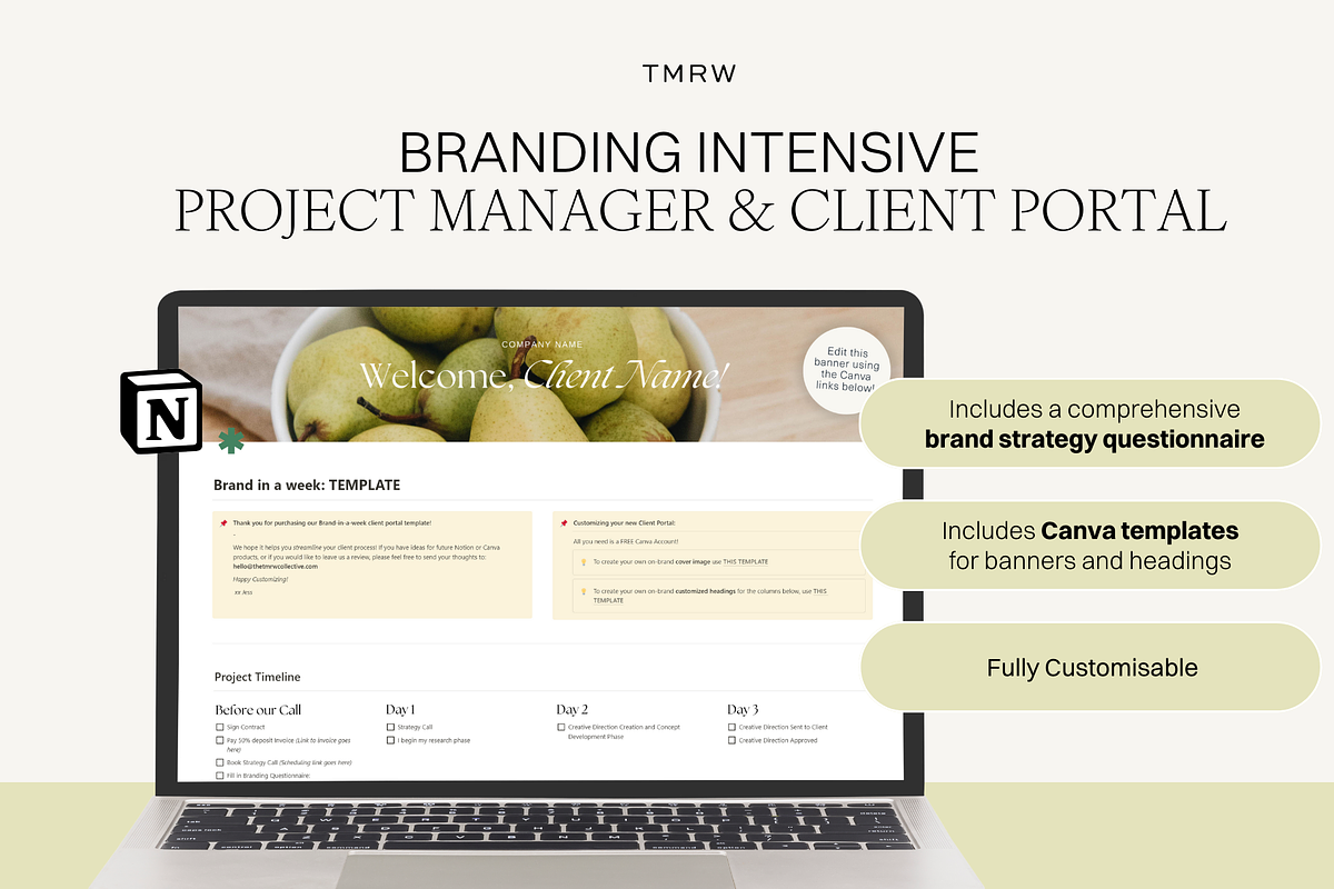 Notion Portal & Project Manager, a Branding & Logo Template by TheTMRWCollective (Photo 1 of 3)