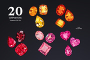 Color Crown Jewels – Watercolor Gems, an Object Illustration by CreativeValuation (Thumbnail 3 of 12)