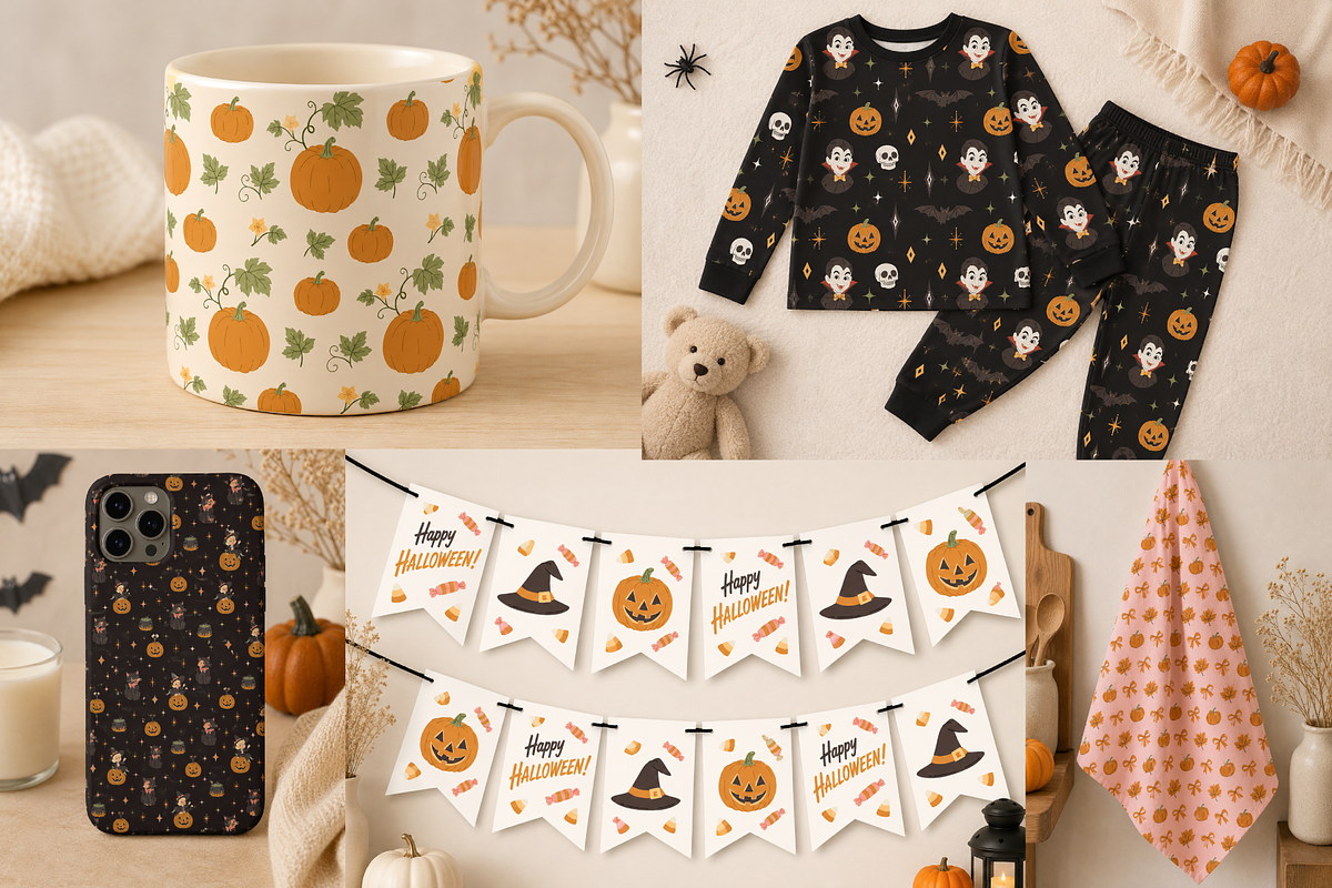 Vintage Halloween Design Bundle, a Seasonal Illustration by Digitaliya (Photo 8 of 9)