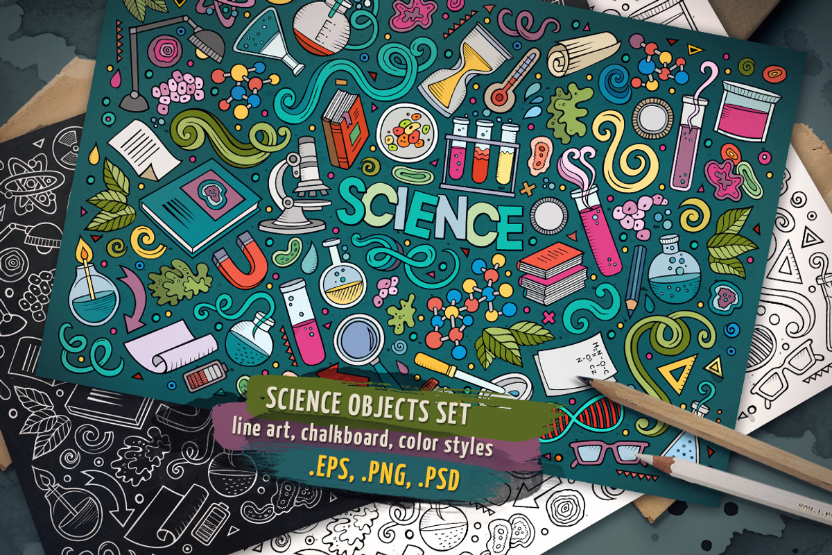 Science Objects & Elements Set, an Object Graphic by BALABOLKA (Photo 1 of 4)