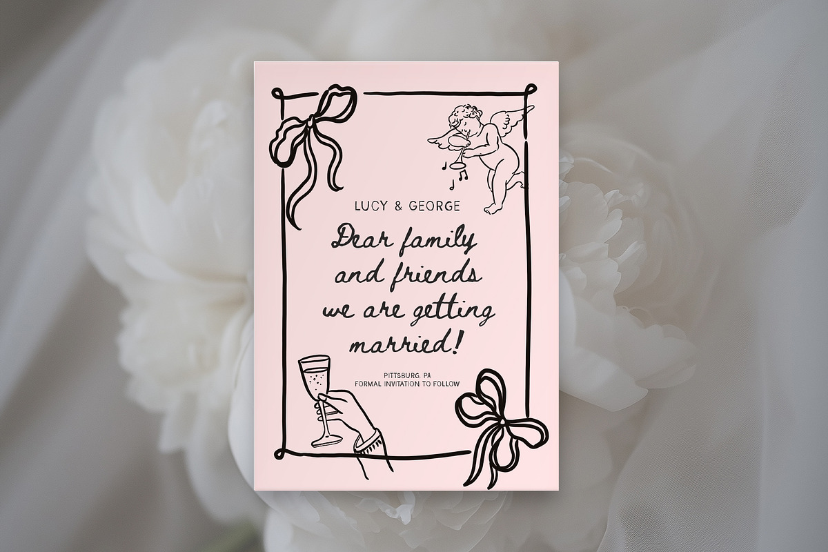 Amourette Hand Drawn Cupids Clipart, a Decorative Illustration by Muse Artist (Photo 4 of 12)