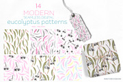 Modern Eucalyptus Pattern Set, a Pattern Graphic by Sketchbook Designs (Thumbnail 4 of 7)