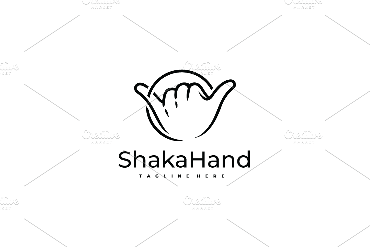 Shaka Hand Surf Life Logo Template, a Branding & Logo Template by yopie (Photo 3 of 3)