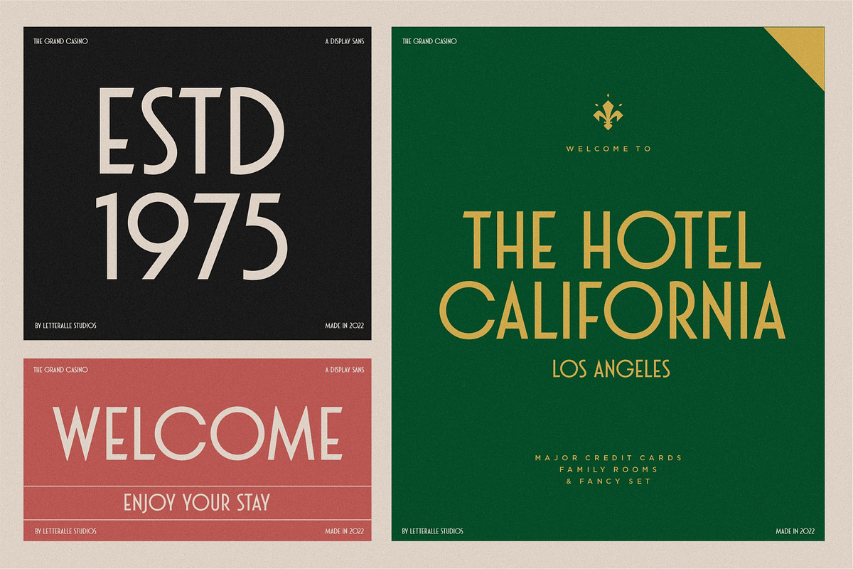 Grand Casino Display Sans, a Sans Serif Font by Letteralle Studios (Photo 2 of 14)