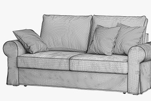 Two-seat Sofas 2 Options 3d Model