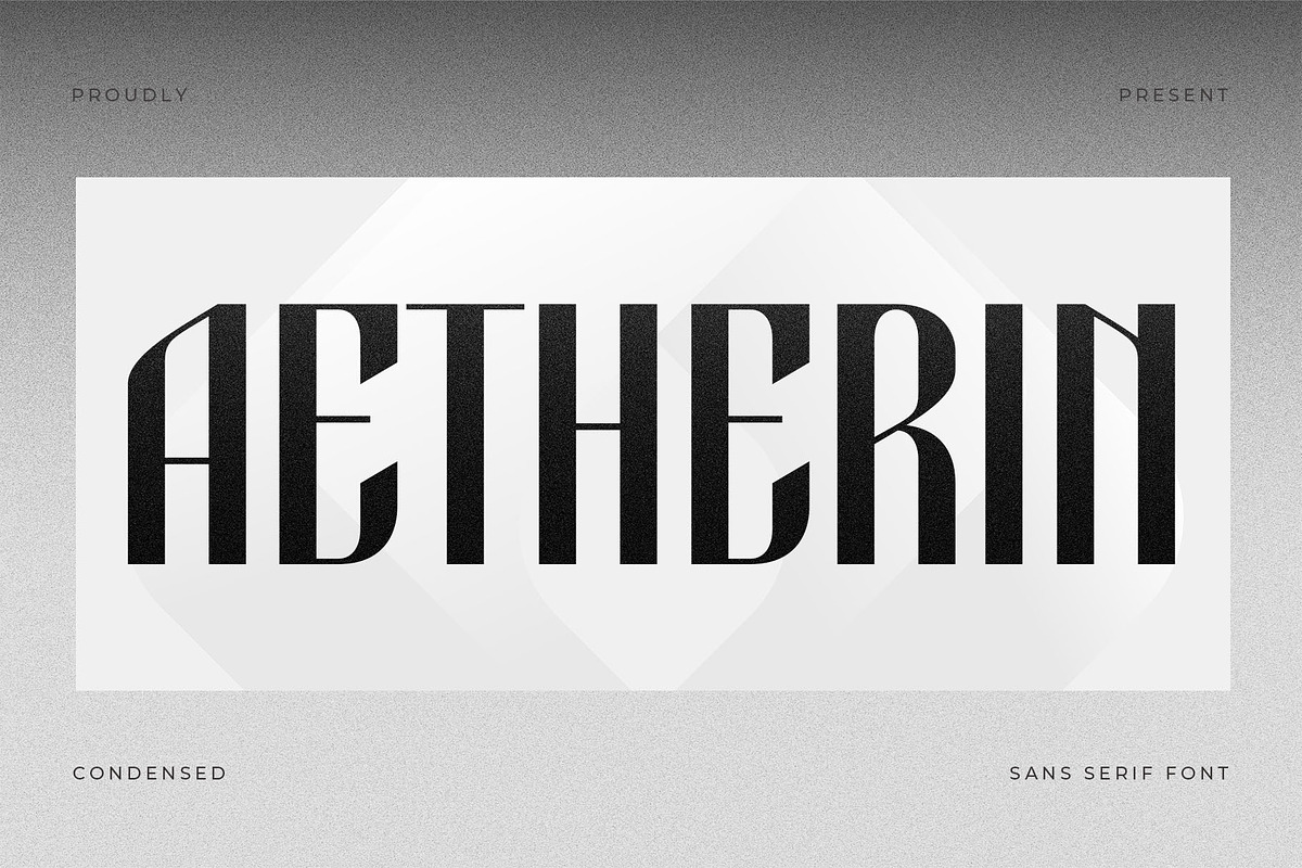 Aetherin Retro Modern Condensed Sans, a Sans Serif Font by BrandSemut (Photo 1 of 8)