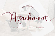 Attachment, a Font by PollemSt (Thumbnail 1 of 6)