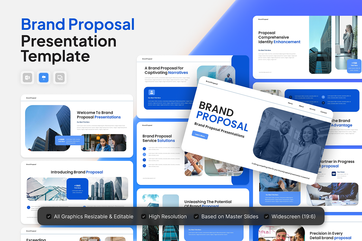 Brand Proposal Keynote Template, a Presentation Template by Annora Studio (Photo 1 of 5)
