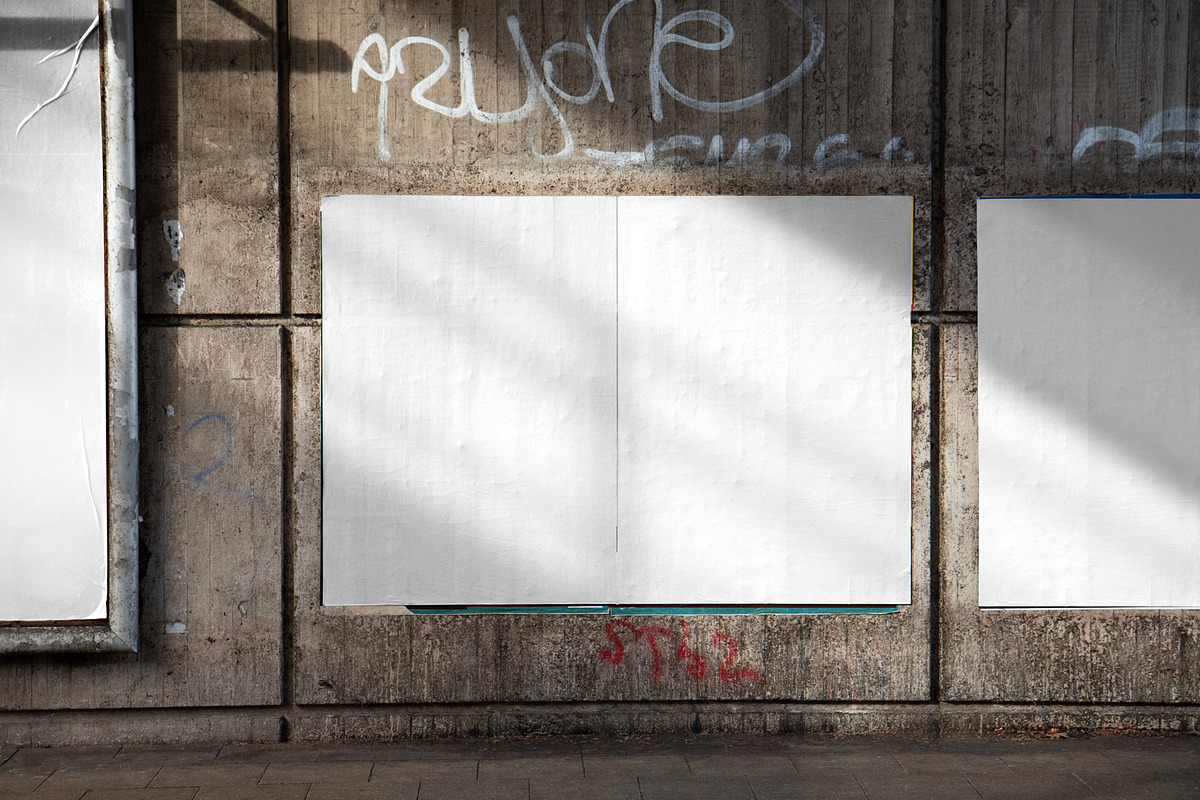 urban poster mockup concrete wall, an Advertising Mockup by pott.mockups (Photo 2 of 2)