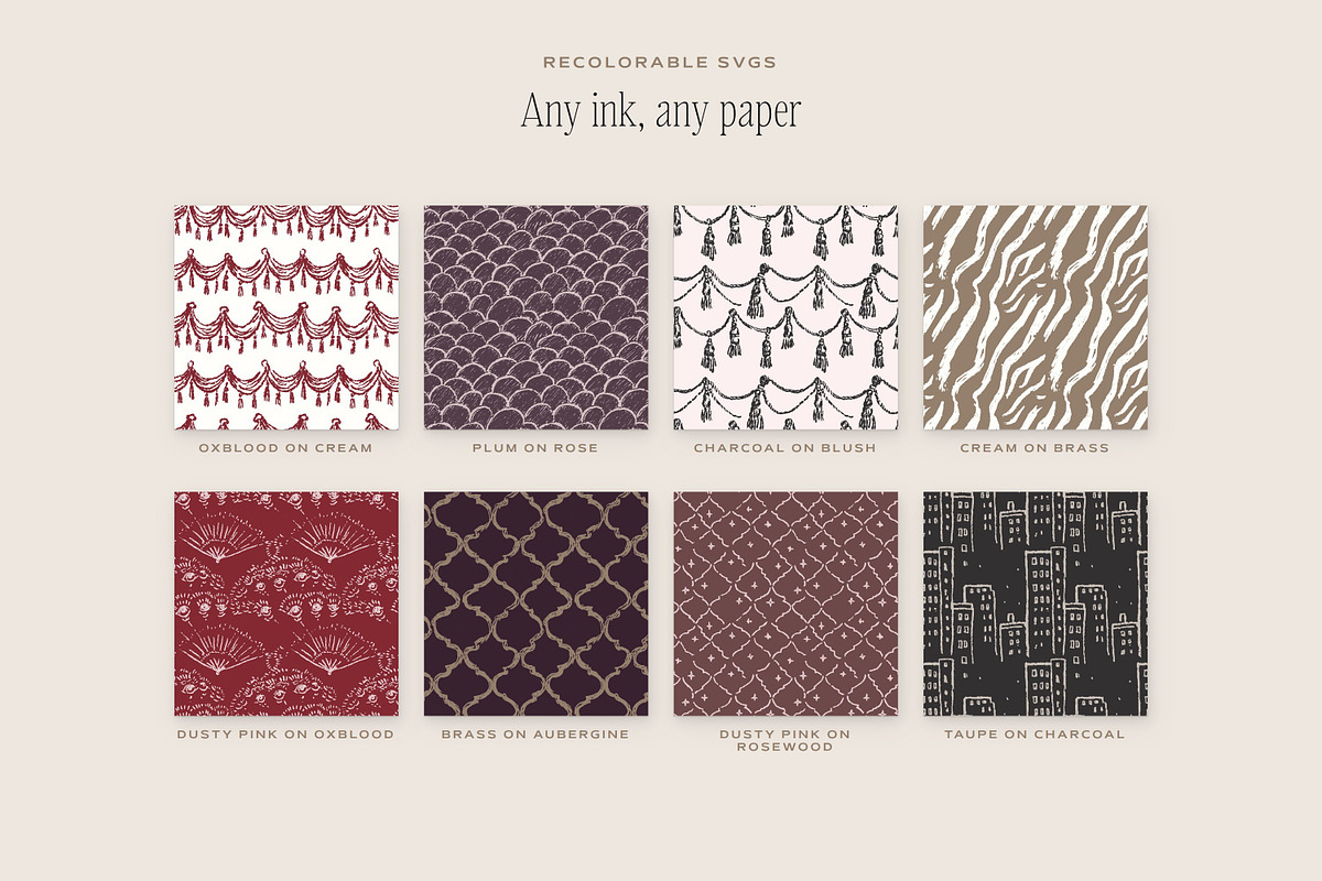 Theater & Art Deco Seamless Patterns, a Pattern Graphic by The October Creative (Photo 7 of 12)